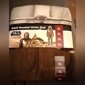 Disney Starwars Mandalorian adult Hooded union suit Nwt size XL unisex